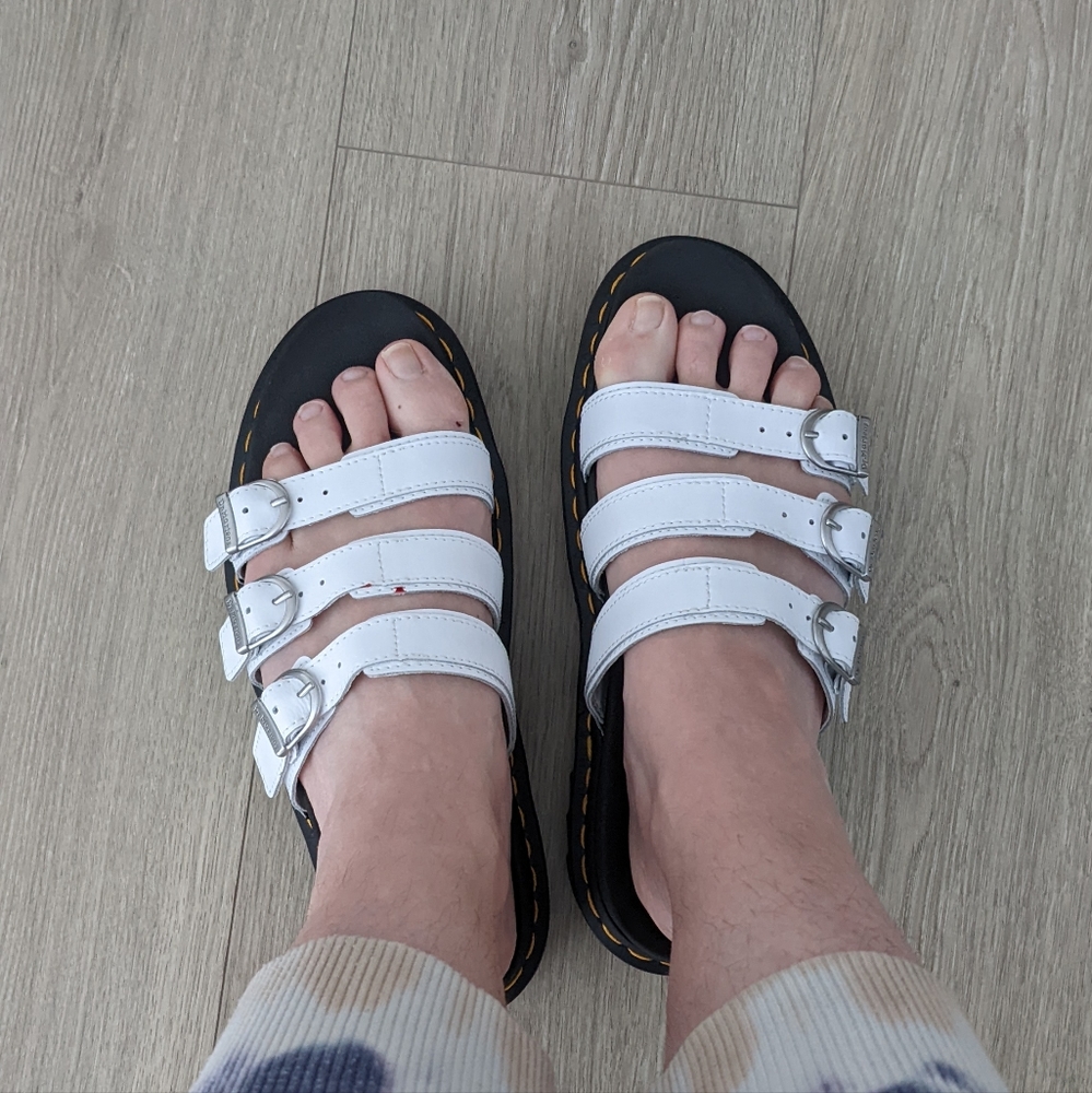 Dr. Marten Sandals White Sz 9 - Picture 2 of 7